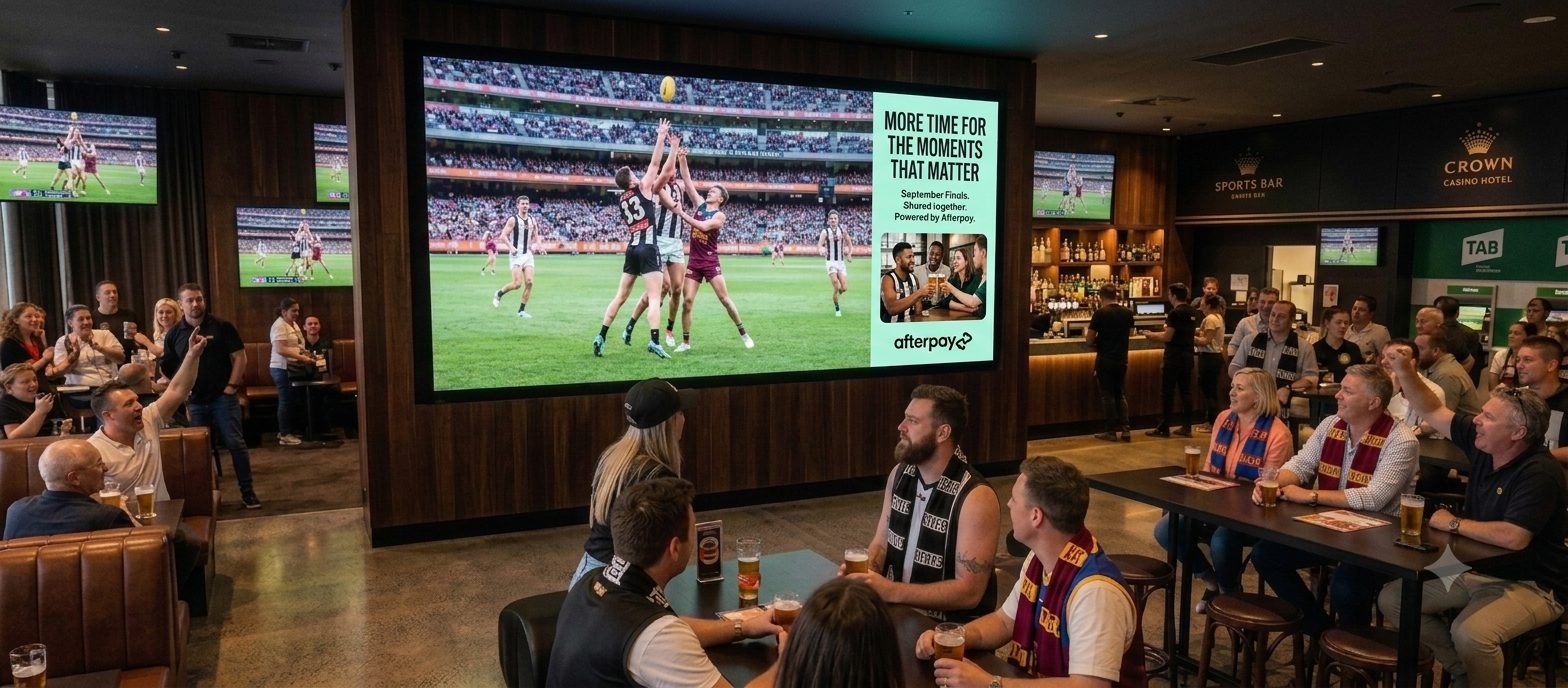 Integrated LED with a dedicated advertising panel beside the live game